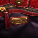 Miu Miu Vitello Lux Burgundy Satchel Bag