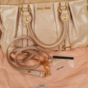 Miu Miu Vitello Lux Cipria Satchel Bag