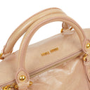 Miu Miu Vitello Lux Cipria Small Bow Satchel Bag