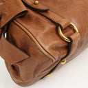 Miu Miu Vitello Lux Cognac Mini Bow Satchel Bag