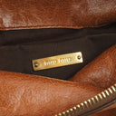 Miu Miu Vitello Lux Cognac Mini Bow Satchel Bag
