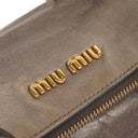 Miu Miu Vitello Lux Fumo Bow Bag