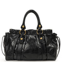 Miu Miu Vitello Lux Nero Black Satchel Bag
