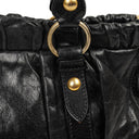 Miu Miu Vitello Lux Nero Black Satchel Bag