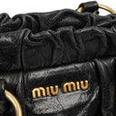 Miu Miu Vitello Lux Nero Black Satchel Bag
