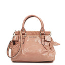 Miu Miu Vitello Lux Pink Satchel Bag
