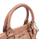 Miu Miu Vitello Lux Pink Satchel Bag