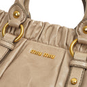 Miu Miu Vitello Lux Pomice Satchel Bag