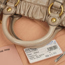 Miu Miu Vitello Lux Pomice Satchel Bag