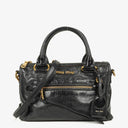 Miu Miu Vitello Lux Small Black Leather Satchel Bag