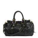 Miu Miu Vitello Shine Black Satchel Bag