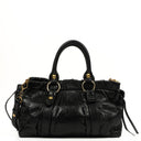 Miu Miu Vitello Shine Black Satchel Bag