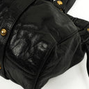 Miu Miu Vitello Shine Black Satchel Bag