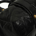 Miu Miu Vitello Shine Black Satchel Bag