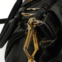 Miu Miu Vitello Shine Black Satchel Bag