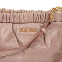 Miu Miu Vitello Shine Mughetto Crossbody Clutch Bag