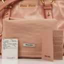Miu Miu Vitello Shine Rosa Satchel Bag