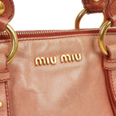 Miu Miu Vitello Shine Rosa Satchel Bag