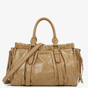 Miu Miu Vitello Shine Sabbia Satchel Bag