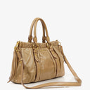 Miu Miu Vitello Shine Sabbia Satchel Bag