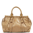 Miu Miu Vitello Shine Sabbia Satchel Bag
