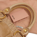 Miu Miu Vitello Shine Sabbia Satchel Bag