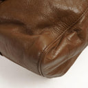 Miu Miu Vitello Shopping Tote Shine Lux Brown Satchel Bag