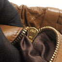 Miu Miu Vitello Shopping Tote Shine Lux Brown Satchel Bag