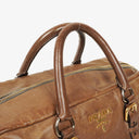Prada Ardesia/Fumo Ombre Glace Leather Zippers Satchel Bag