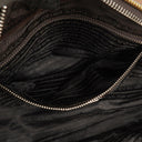 Prada Ardesia/Fumo Ombre Glace Leather Zippers Satchel Bag