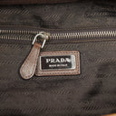 Prada Ardesia/Fumo Ombre Glace Leather Zippers Satchel Bag