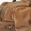 Prada Ardesia/Fumo Ombre Glace Leather Zippers Satchel Bag
