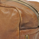 Prada Ardesia/Fumo Ombre Glace Leather Zippers Satchel Bag