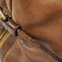 Prada Ardesia/Fumo Ombre Glace Leather Zippers Satchel Bag