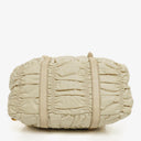Prada Beige Gaufre  Nylon Zip Satchel Bag
