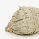 Prada Beige Gaufre  Nylon Zip Satchel Bag