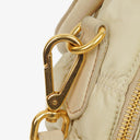 Prada Beige Gaufre  Nylon Zip Satchel Bag