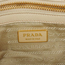 Prada Beige Gaufre  Nylon Zip Satchel Bag