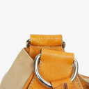 Prada Beige/Caramel Brown Canvas And Leather Shoulder Bag