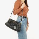 Prada Black Nappa Gaufre Leather Satchel Bag