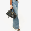 Prada Black Nappa Gaufre Leather Satchel Bag