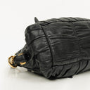 Prada Black Nappa Gaufre Leather Satchel Bag