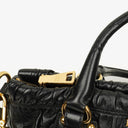 Prada Black Nappa Gaufre Leather Satchel Bag