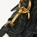 Prada Black Nappa Gaufre Leather Satchel Bag
