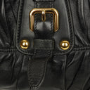 Prada Black Nappa Gaufre Leather Satchel Bag