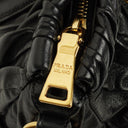Prada Black Nappa Gaufre Leather Satchel Bag