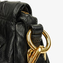 Prada Black Nappa Gaufre Leather Satchel Bag