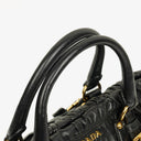 Prada Black Nappa Gaufre Leather Satchel Bag