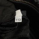 Prada Black Nappa Gaufre Leather Satchel Bag