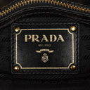 Prada Black Nappa Gaufre Leather Satchel Bag